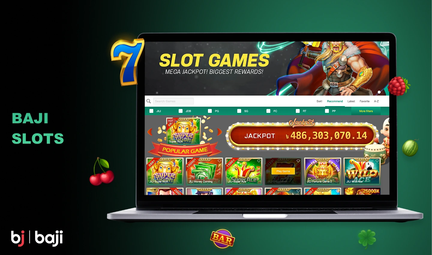 At Baji Casino, users have access to hundreds of exciting slot machines from top software providers