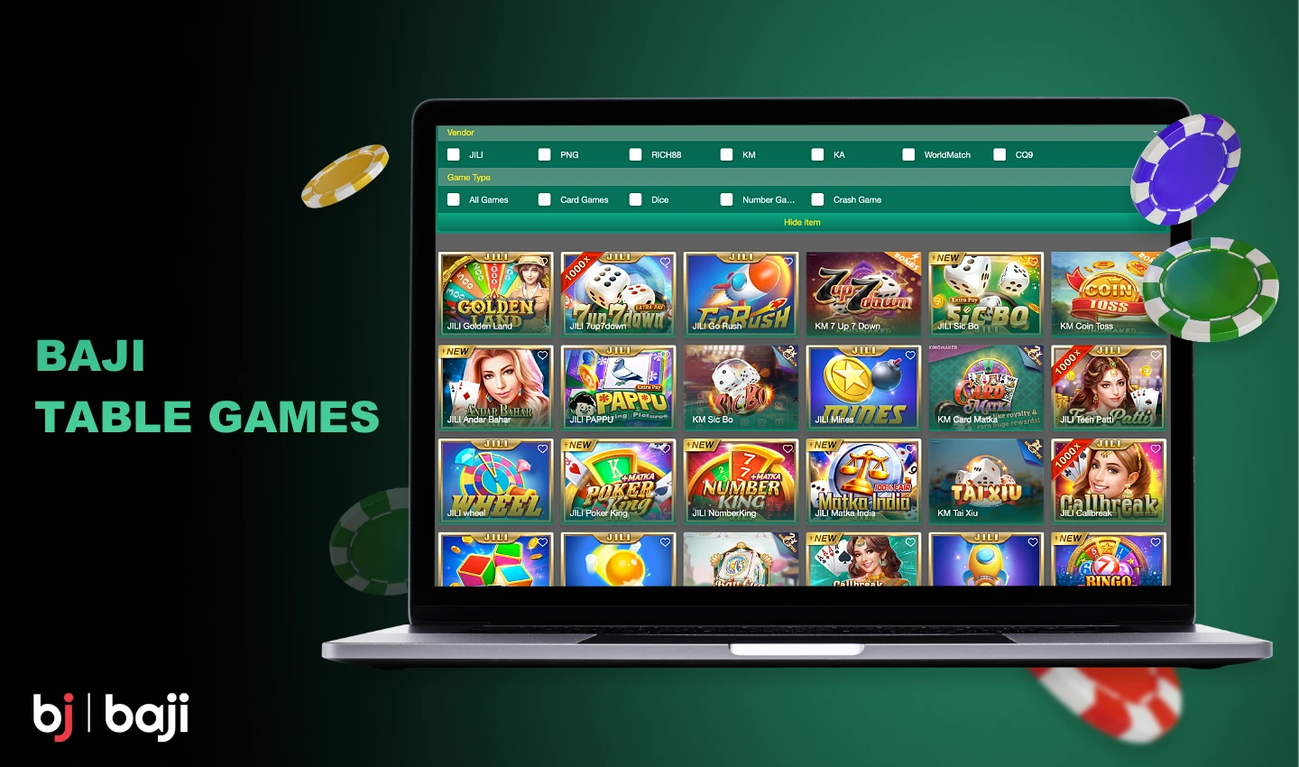 Fans of table games will love the separate section at Baji Casino, which contains the most exciting games of this genre
