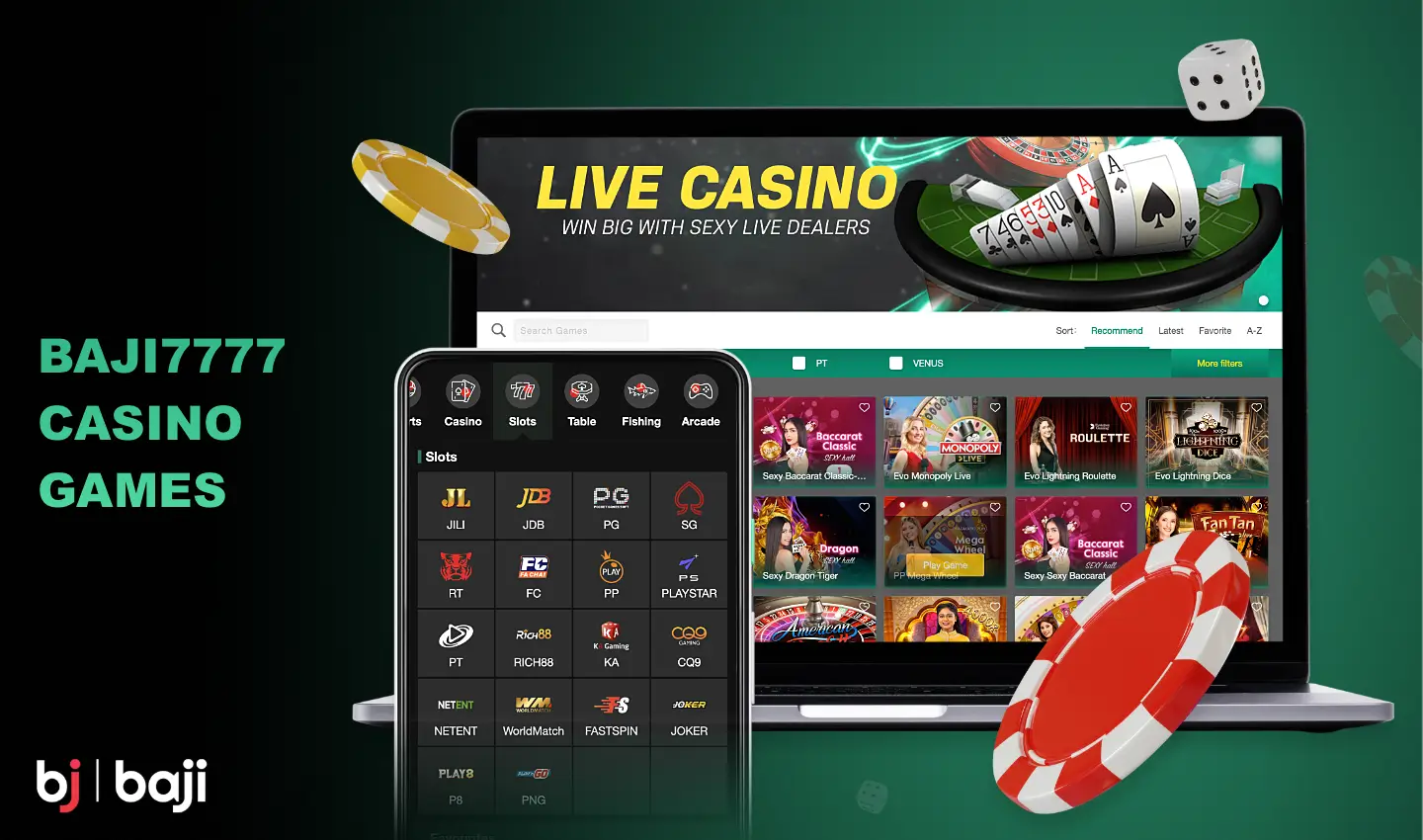 Baji 777 offers its users an abundance of interesting casino games