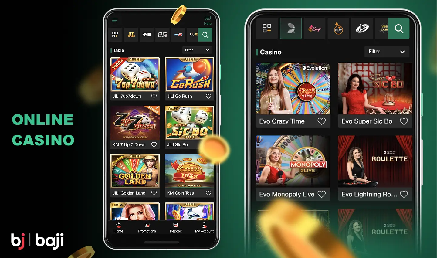 At Baji 555 online casino, users have access to hundreds of exciting games including slot machines, lotteries, arcade games, roulette and more